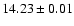 $14.23\pm 0.01$