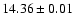 $14.36\pm 0.01$
