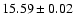 $15.59\pm 0.02$
