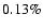 $0.13\%$