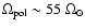 $\Omega_{\rm pol}\sim 55~\Omega_\odot$