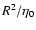 $R^2/\eta_0$
