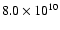 $8.0\times 10^{10}$