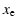 $\displaystyle x_{\rm e}$