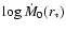 $\log \dot M_{0}(r_\ast)
$