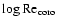 $\log \rm Re_{\rm coro}$