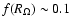 $f(R_\Omega)\sim 0.1$