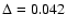$\Delta=0.042$
