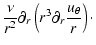 $\displaystyle \frac{\nu}{r^2}\partial_r\left(r^3\partial_r\frac{u_\theta
}{r}\right)\cdot$