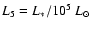 $L_5 = L_*/10^5~L_\odot$