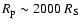 $R_{\rm p} \sim 2000~R_{\rm S}$