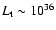 $L_{\rm t}\sim 10^{36}$
