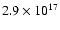 $2.9\times10^{17}$