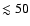 $\lesssim50$