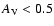 $A_{\rm V} < 0.5$