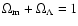 $\Omega_{\rm m} + \Omega_{\Lambda} = 1$