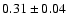 $0.31 \pm 0.04$
