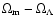 $\Omega _{\rm m} - \Omega _{\Lambda }$