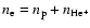 $n_{\rm e} = n_{\rm p}+n_{\rm He^+}$