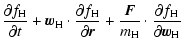 $\displaystyle \frac{\partial f_{\rm H}}{\partial t} +
\vec{w}_{\rm H} \cdot \fr...
...{\vec{F}}{m_{\rm H}} \cdot \frac{\partial f_{\rm H}}{\partial \vec{w}_{\rm H} }$