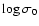 $\log \sigma_0$