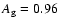 $A_{\rm g}=0.96$