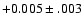 $+0.005\pm.003$