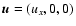 $\vec u=(u_x,0,0)$
