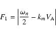 \begin{displaymath}
F_1=\left \vert\frac{\omega _n}{2}-k_m V_{\rm A} \right \vert
\end{displaymath}