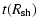 $\displaystyle t(R_{{\rm sh}})$