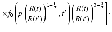 $\displaystyle \left.\times f_{0}\left( p\left( \frac{R(t)}{R(t^{\prime})}\right...
...right) \left(
\frac{R(t)}{R(t^{\prime})}\right)
^{3-\frac 3\sigma }\right]\cdot$