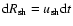 ${\rm d}R_{{\rm sh}}=u_{{\rm sh}
}{\rm d}t$