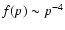 $f(p)\sim p^{-4}$