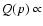 $Q(p)\propto$
