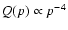$Q(p)\propto p^{-4}$