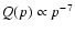 $Q(p)\propto p^{-7}$
