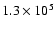 $1.3\times10^{5}$