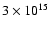 $3\times10^{15}$