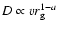 $D\propto vr_{{\rm g}}^{1-a}$