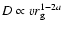 $D\propto vr_{{\rm g}}^{1-2a}$
