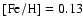 ${\rm [Fe/H]} = 0.13$