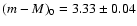 $(m-M)_{0} = 3.33\pm0.04$