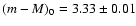 $(m-M)_{0}=3.33\pm0.01$