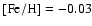 ${\rm [Fe/H]}=-0.03$