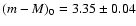 $(m-M)_{0}=3.35\pm0.04$
