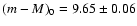 $(m-M)_{0}=9.65\pm0.06$