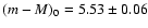 $(m-M)_{0}=5.53\pm0.06$