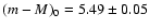 $(m-M)_{0}=5.49\pm0.05$