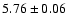 $5.76\pm0.06$