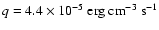 $q=4.4\times
10^{-5}~{\rm
erg\ cm}^{-3}~{\rm s}^{-1}$